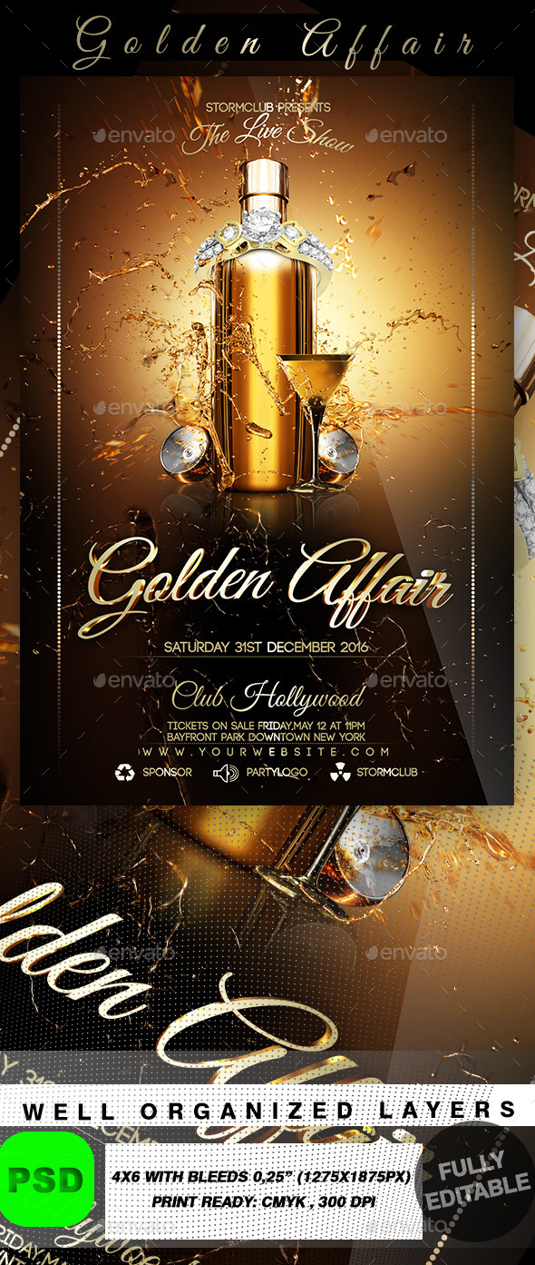 Golden Affair - Events Flyers