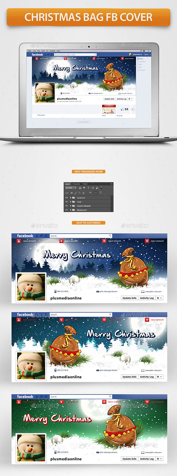 Christmas Bag Facebook Timeline Cover - Facebook Timeline Covers Social Media
