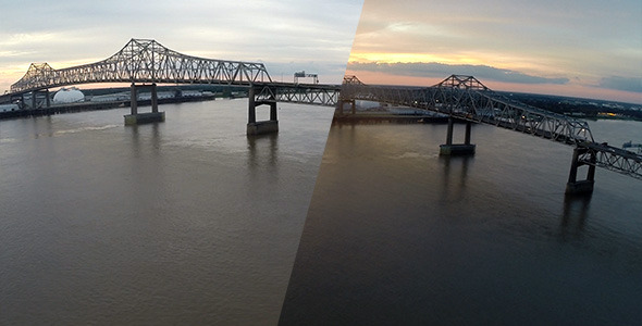 Mississippi River Bridge (Aerial)
