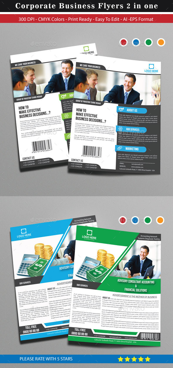 Corporate Business Flyers 2 in one - Corporate Flyers