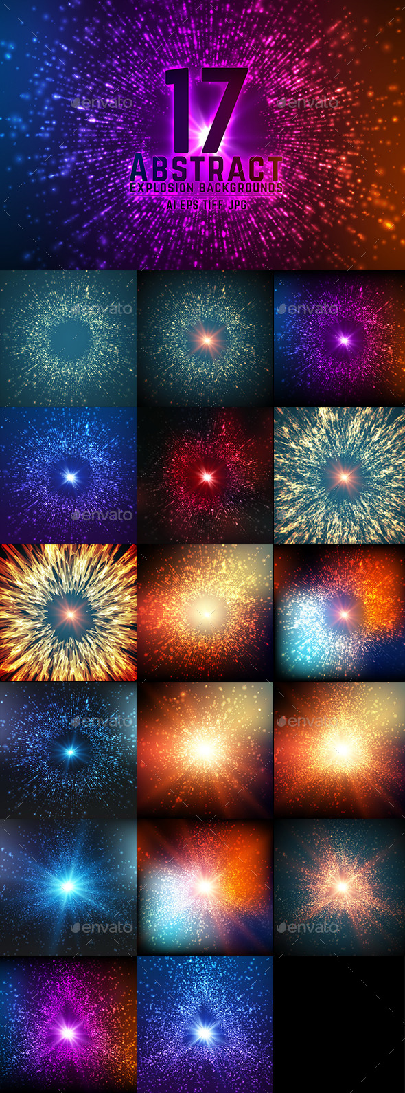 17 Abstract Explosion Backgrounds - Abstract Conceptual