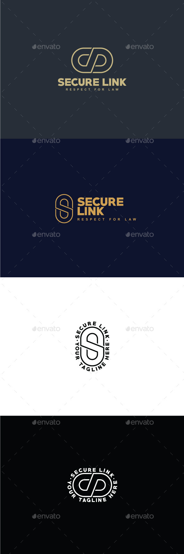 Secure Link Logo Template - Vector Abstract