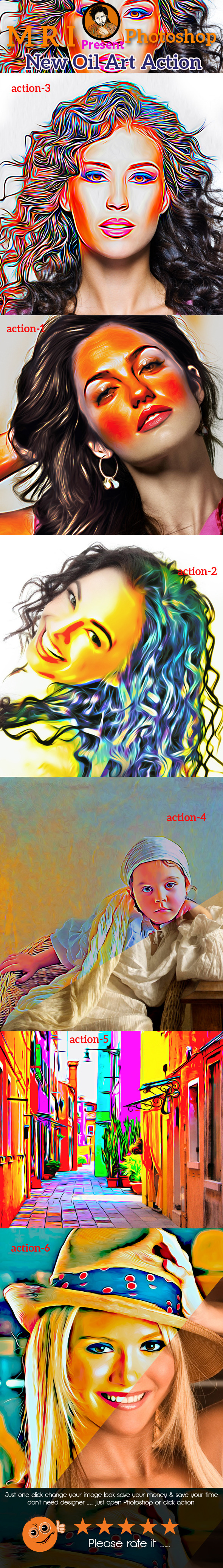 New Oil Art Action - Actions Photoshop