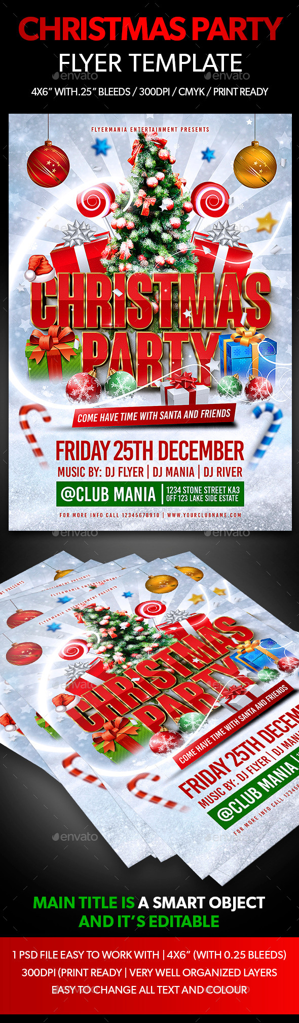 Christmas Party Flyer Template