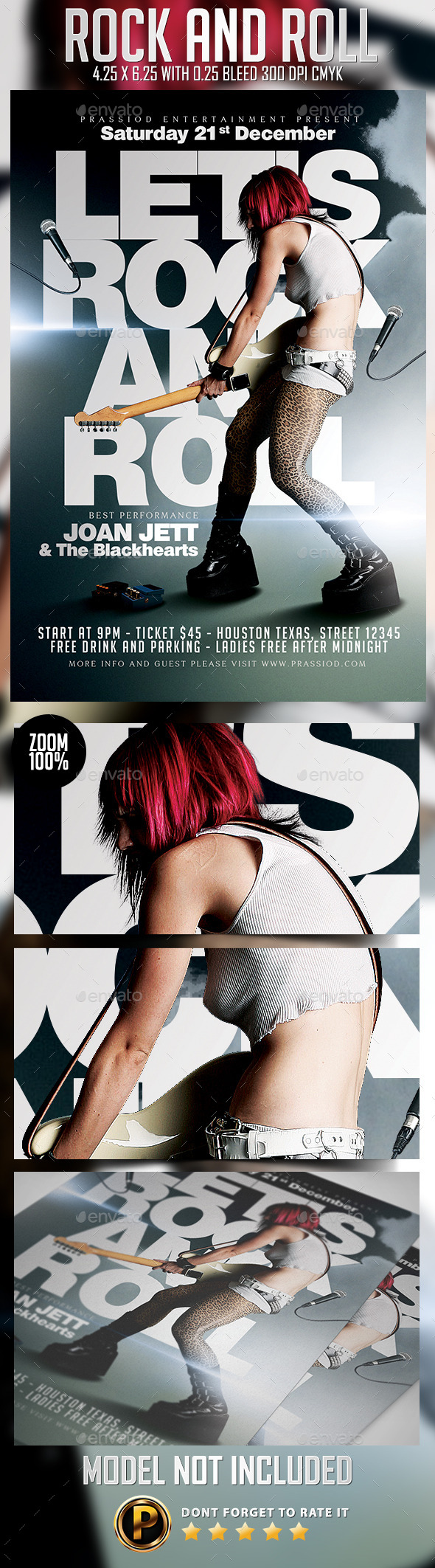 Rock And Roll Flyer Template - Concerts Events