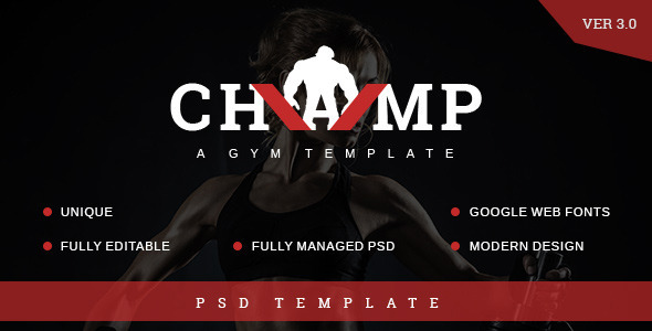 Champ Gym Fitness Psd Template By Stillidea Themeforest