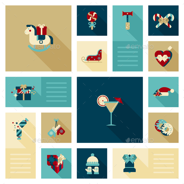 Winter Holidays Icons - Christmas Seasons/Holidays
