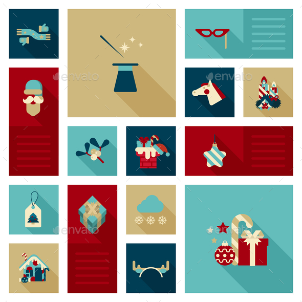 Christmas New Year Icon Set - Christmas Seasons/Holidays