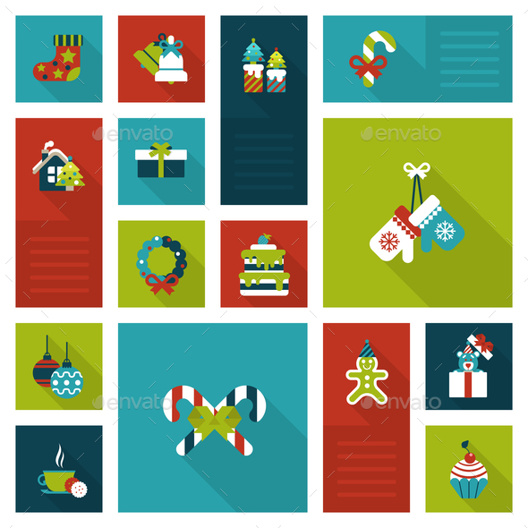 Christmas New Year Icon Set - Christmas Seasons/Holidays