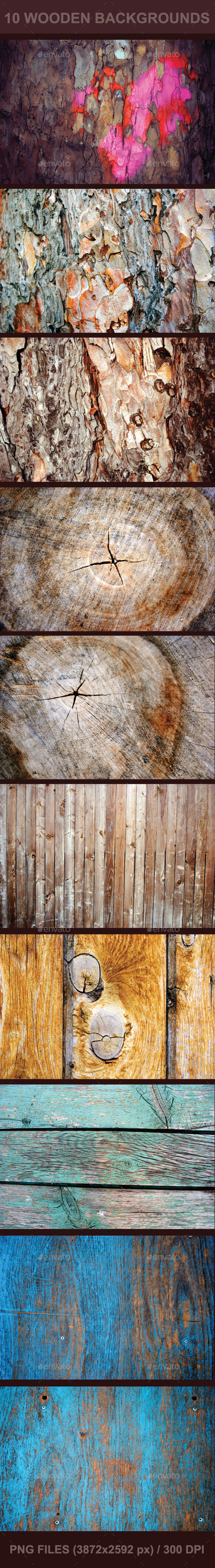10 Wooden Backgrounds - Wood Textures