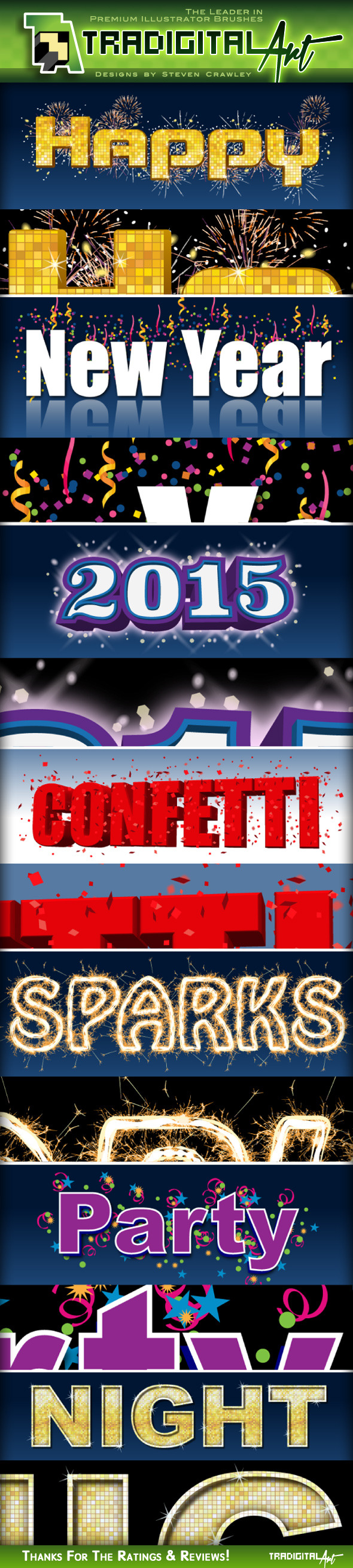 New Year's Eve Party Graphic Styles - Styles Illustrator