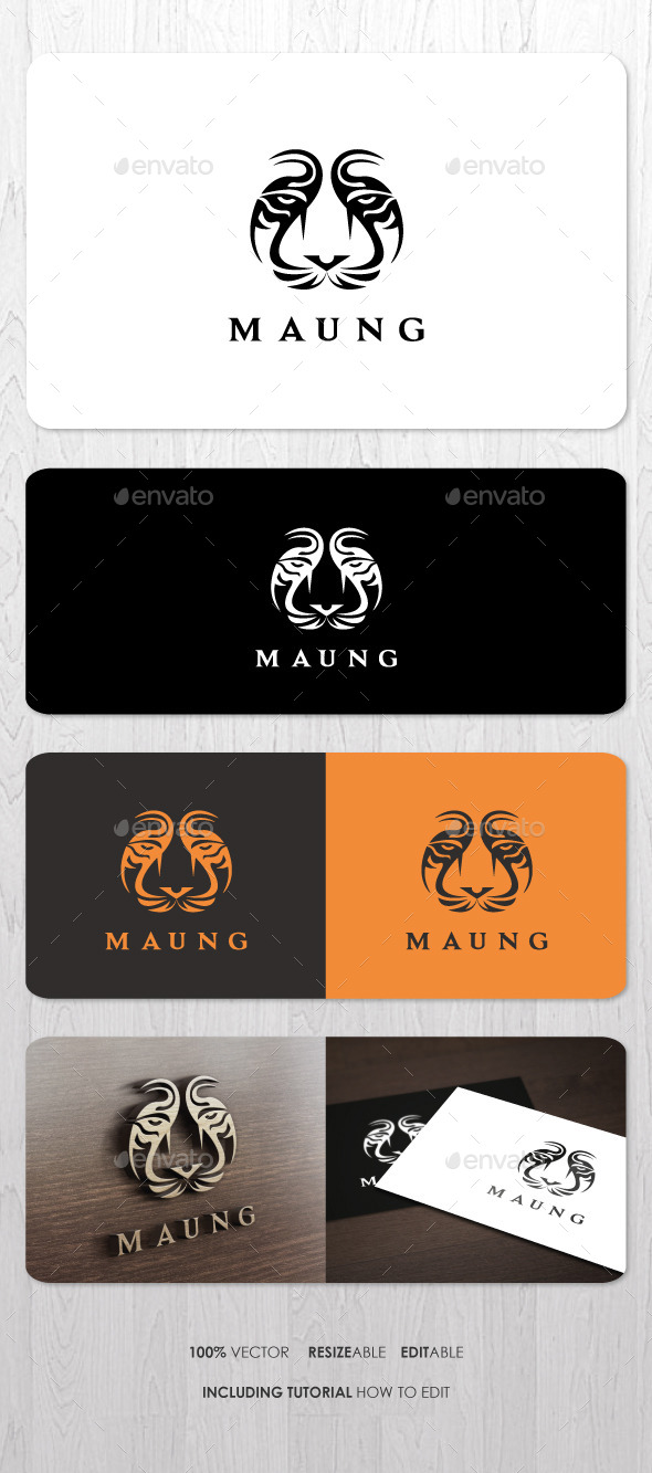 Tiger Face Logo - Animals Logo Templates