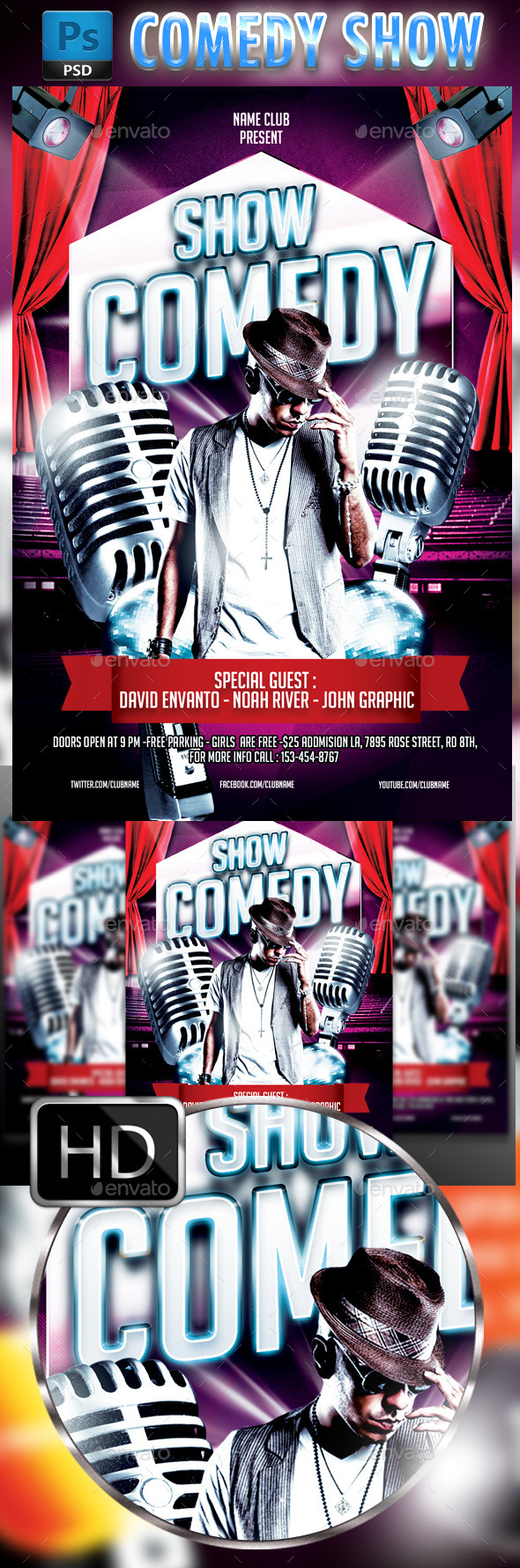 Comedy Show Flyer Template - Events Flyers