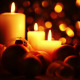 Christmas Candles on a Dark Background Christmas Candles on a Dark Background - VideoHive Item for Sale