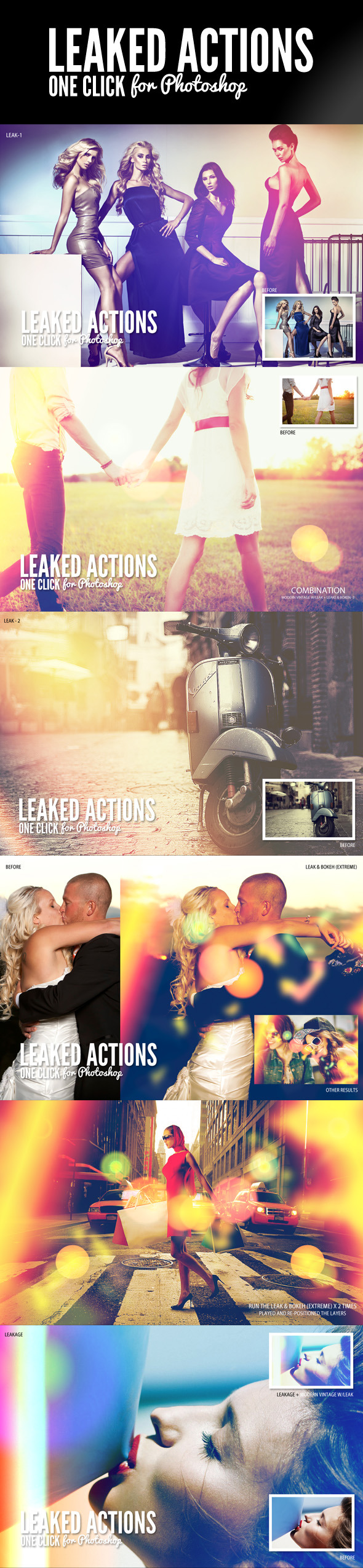 Leaked Photoshop Actions Series One - Photo Effects Actions