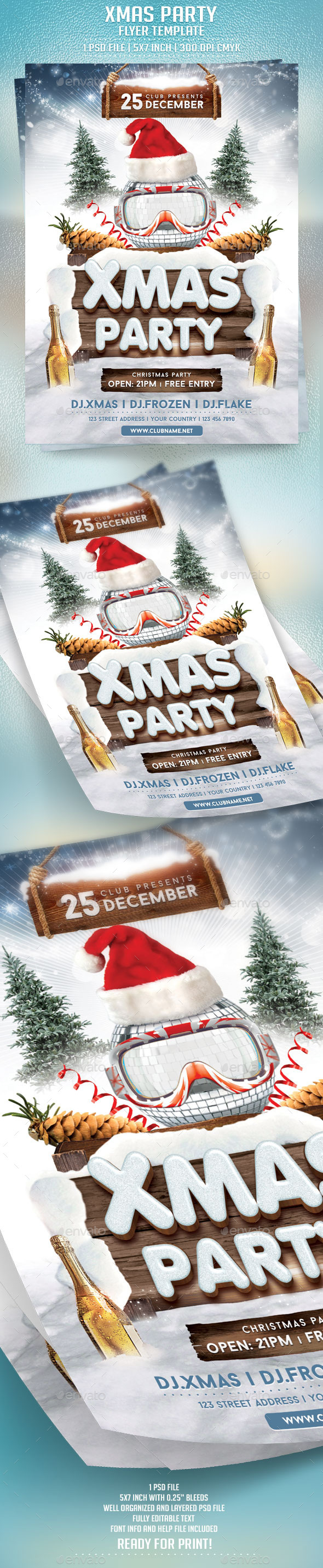 Xmas Party Flyer Template - Clubs & Parties Events