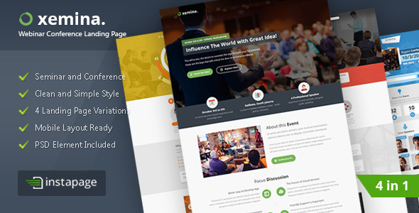 Xemina - Instapage Webinar Landing Page - Instapage Marketing