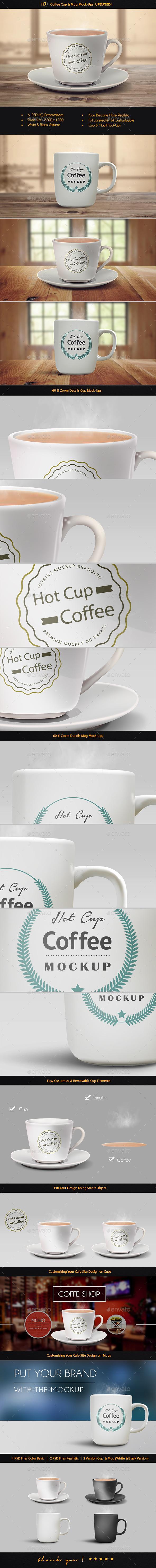Realistic Cup & Mug Mock-Up - Food and Drink Packaging