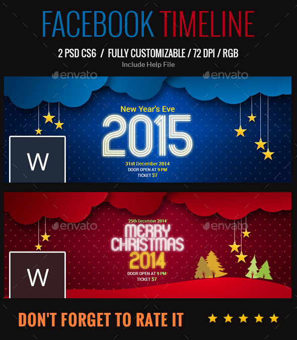 Christmas and New Year facebook Timeline - Facebook Timeline Covers Social Media
