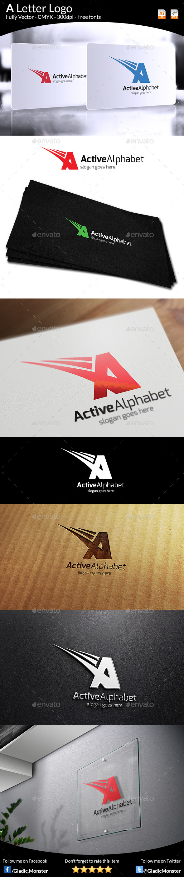 Letter A Logo - Letters Logo Templates
