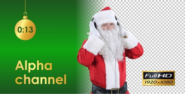 Santa Claus With Headphones