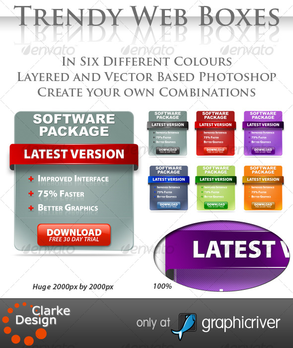 Trendy Web Boxes - Miscellaneous Web Elements