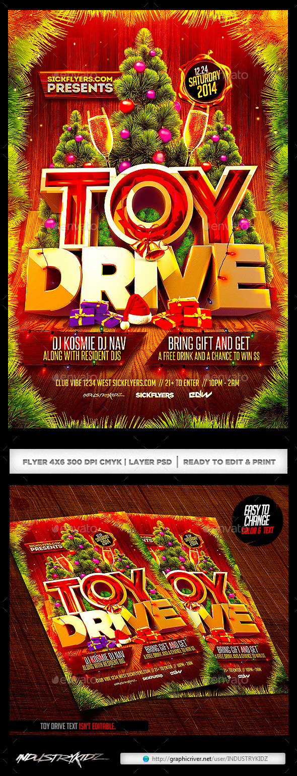 Toy Drive Flyer V2 - Holidays Events