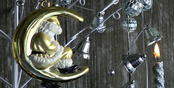 Santa Claus Ornament and Candle