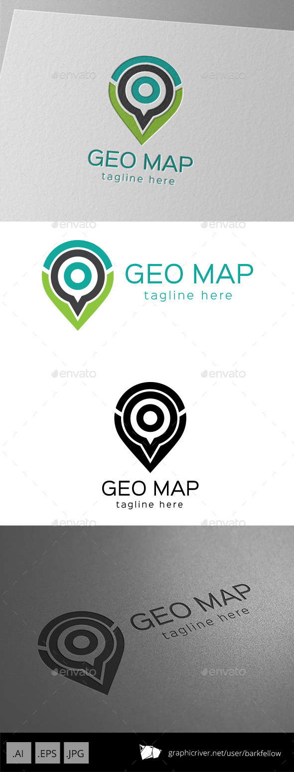 Geo Map Logo - Symbols Logo Templates