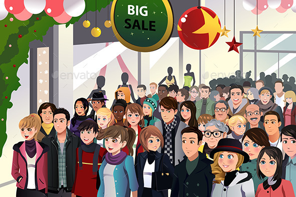 Holiday Shopping Sale Scene - Commercial / Shopping Conceptual