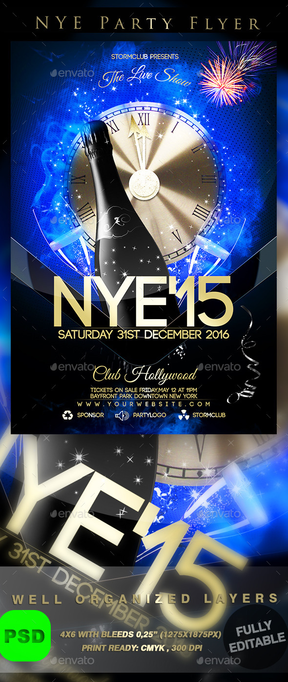 NYE Party Flyer - Events Flyers