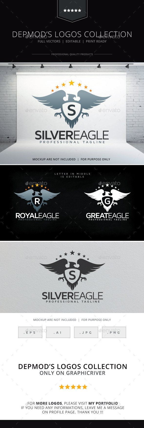 Silver Eagle Logo - Crests Logo Templates