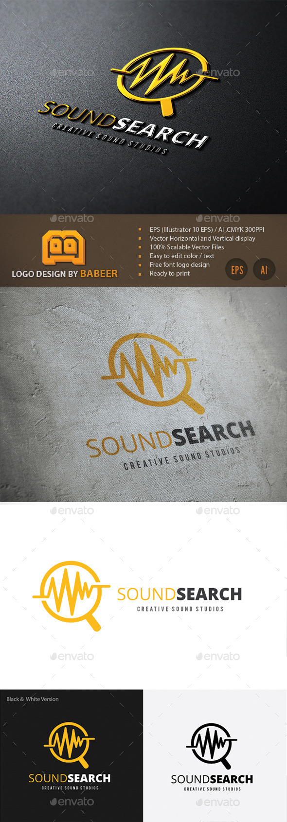 Sound Search - Vector Abstract