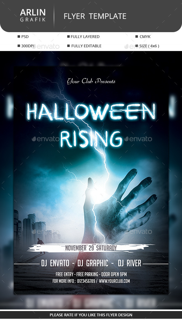 Halloween Flyer Design - Clubs & Parties Events