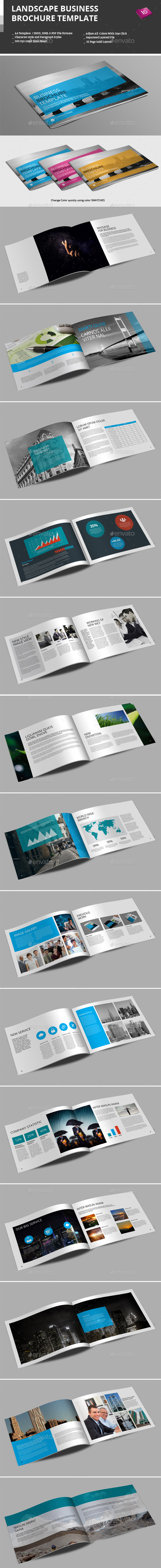 Landscape Business Brochure Template - Corporate Brochures