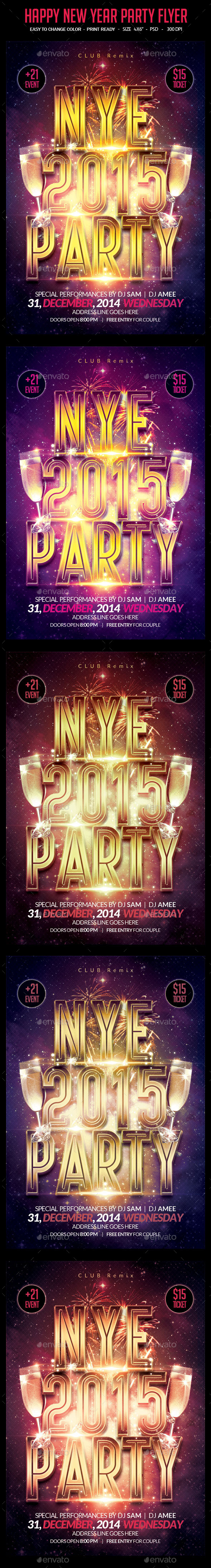 New Year Party Flyer - Events Flyers