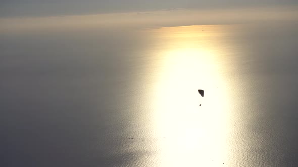 Paragliders With Sunset 02