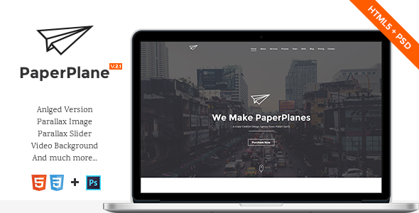 Exceptional PaperPlane - HTML5 Portfolio Template