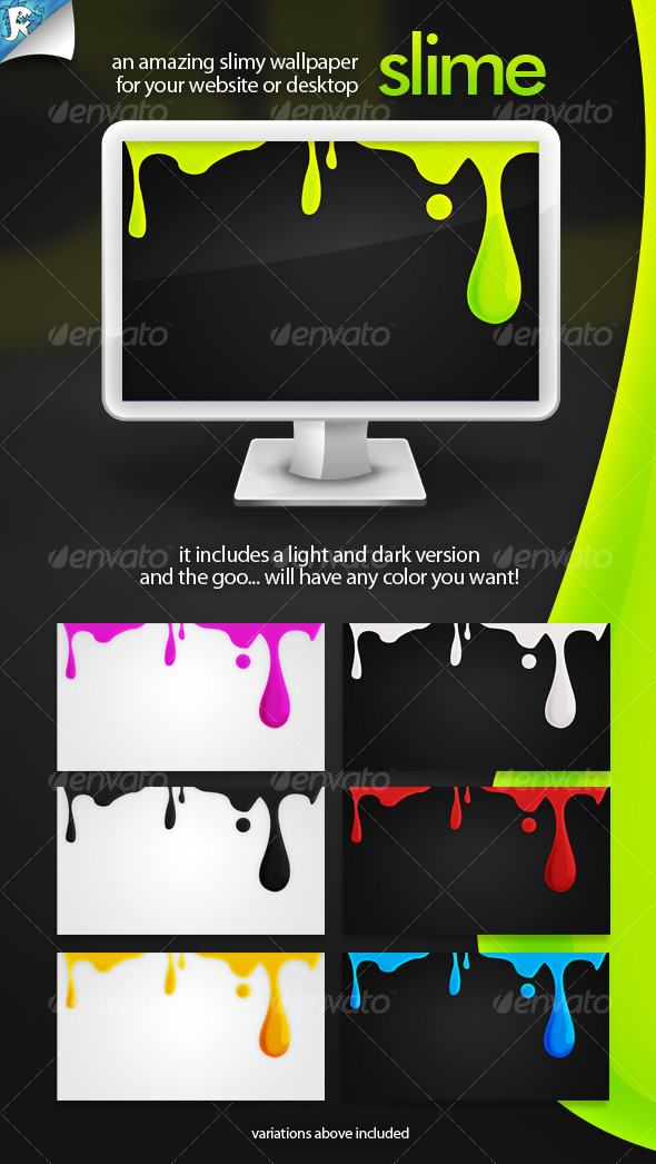 Slime - Dripping off your screen - Backgrounds Graphics