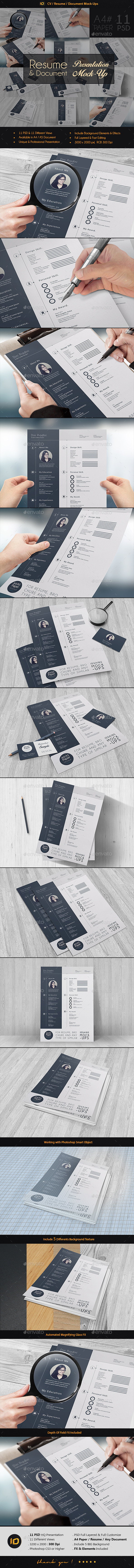 CV / Resume Mock-Up - Print Product Mock-Ups