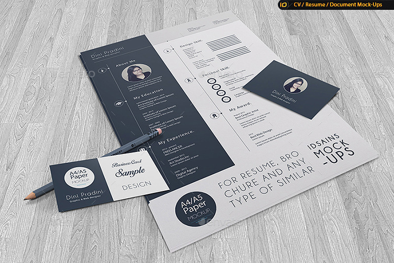 Download CV / Resume Mock-Up by IDsains | GraphicRiver