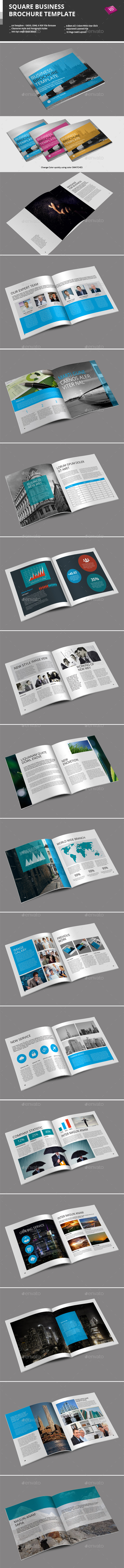 Square Business Brochure Template - Corporate Brochures