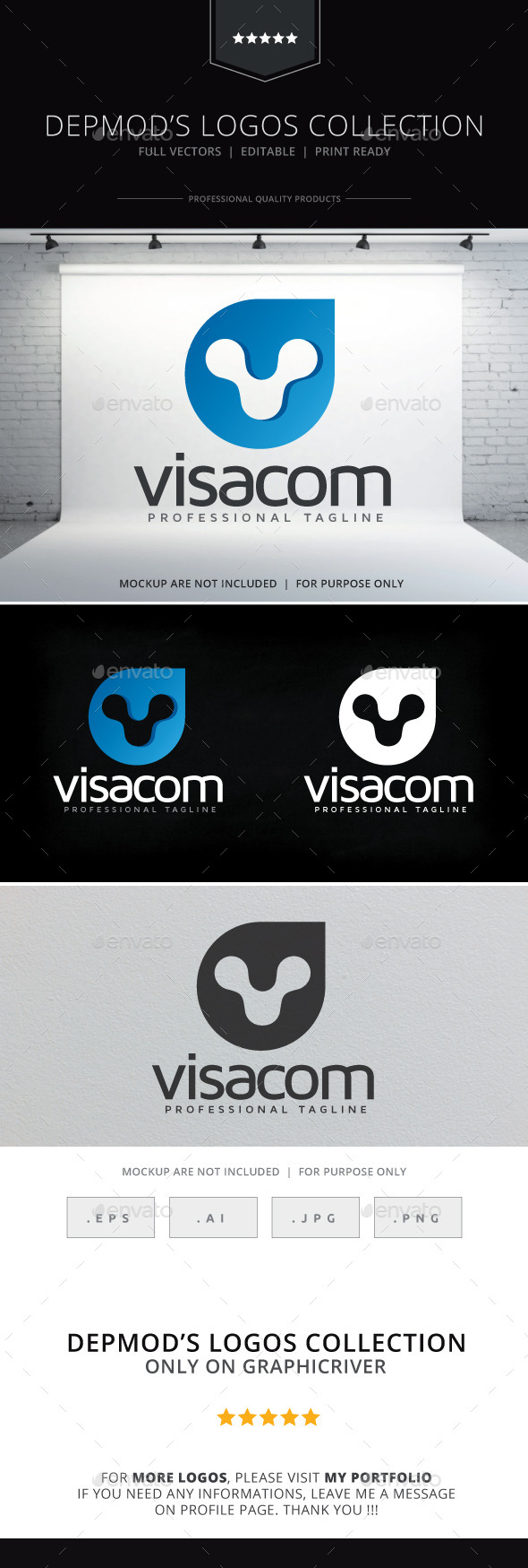 Visacom Logo - Letters Logo Templates