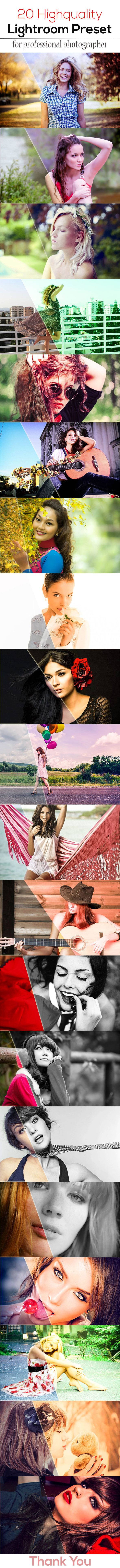 20 Lightroom Preset - Portrait Lightroom Presets