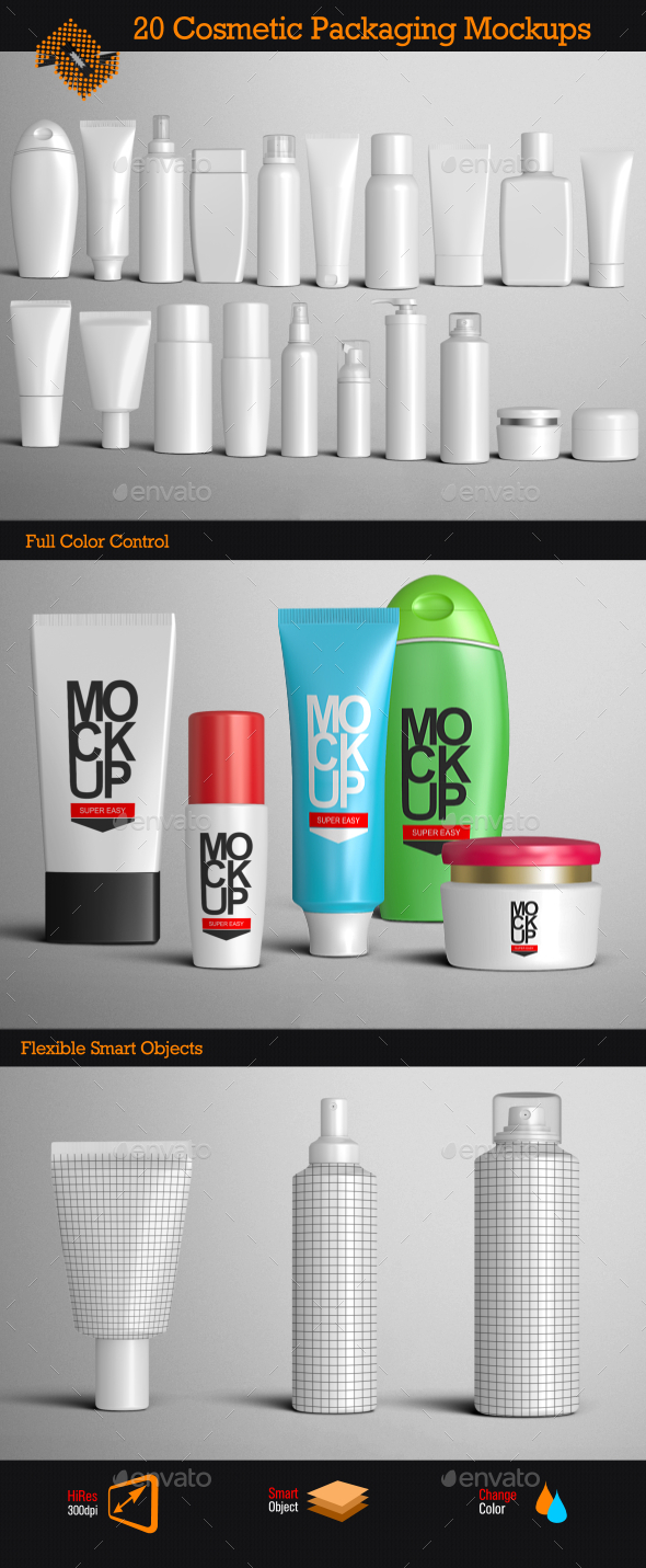 Download 20 Cosmetic Packaging Mockups by Fusionhorn | GraphicRiver
