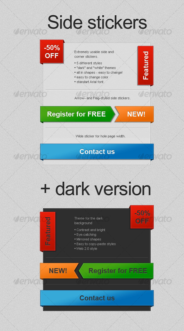 Side Stickers - Web Elements