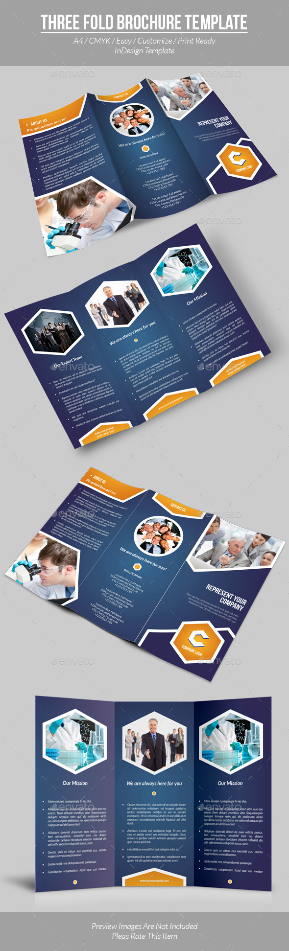 Three Fold Brochure Template - Informational Brochures