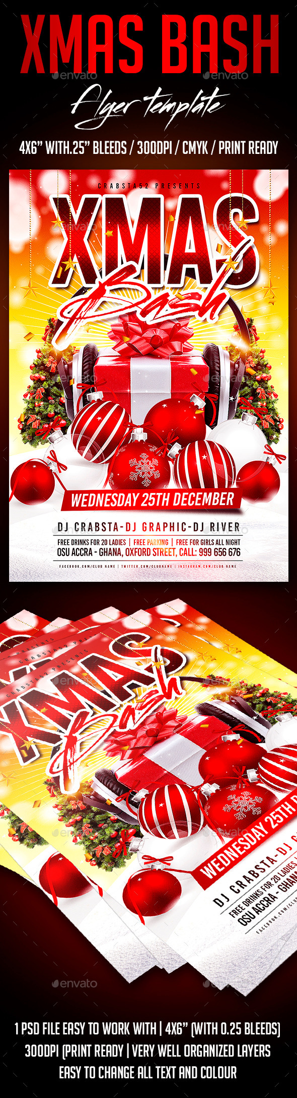 Xmas Bash Flyer Template - Holidays Events