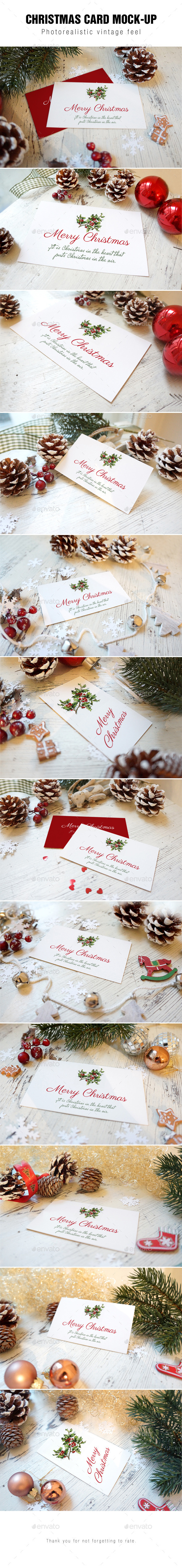 Christmas Card Mockup - Print Product Mock-Ups
