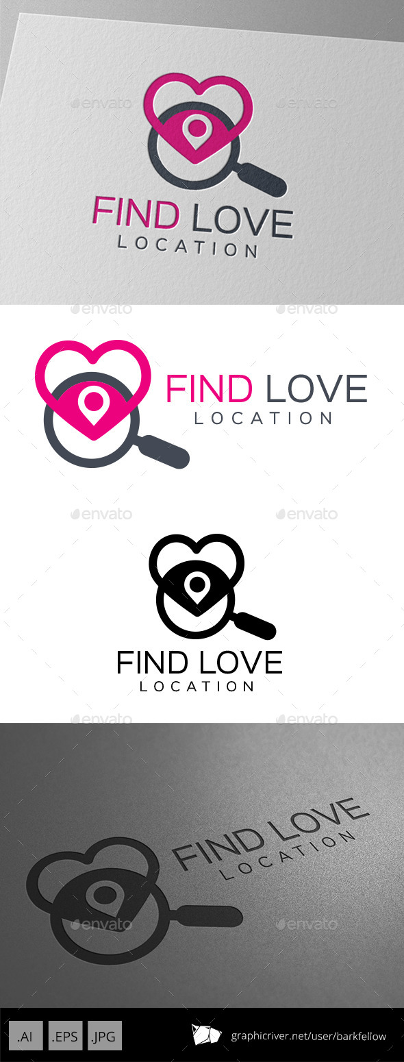 Find Love Location Logo - Symbols Logo Templates